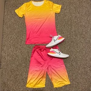 NWOT Biker Shorts Workout Set
